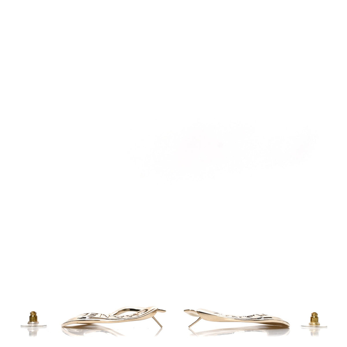 Logo Hoop Earrings Gold