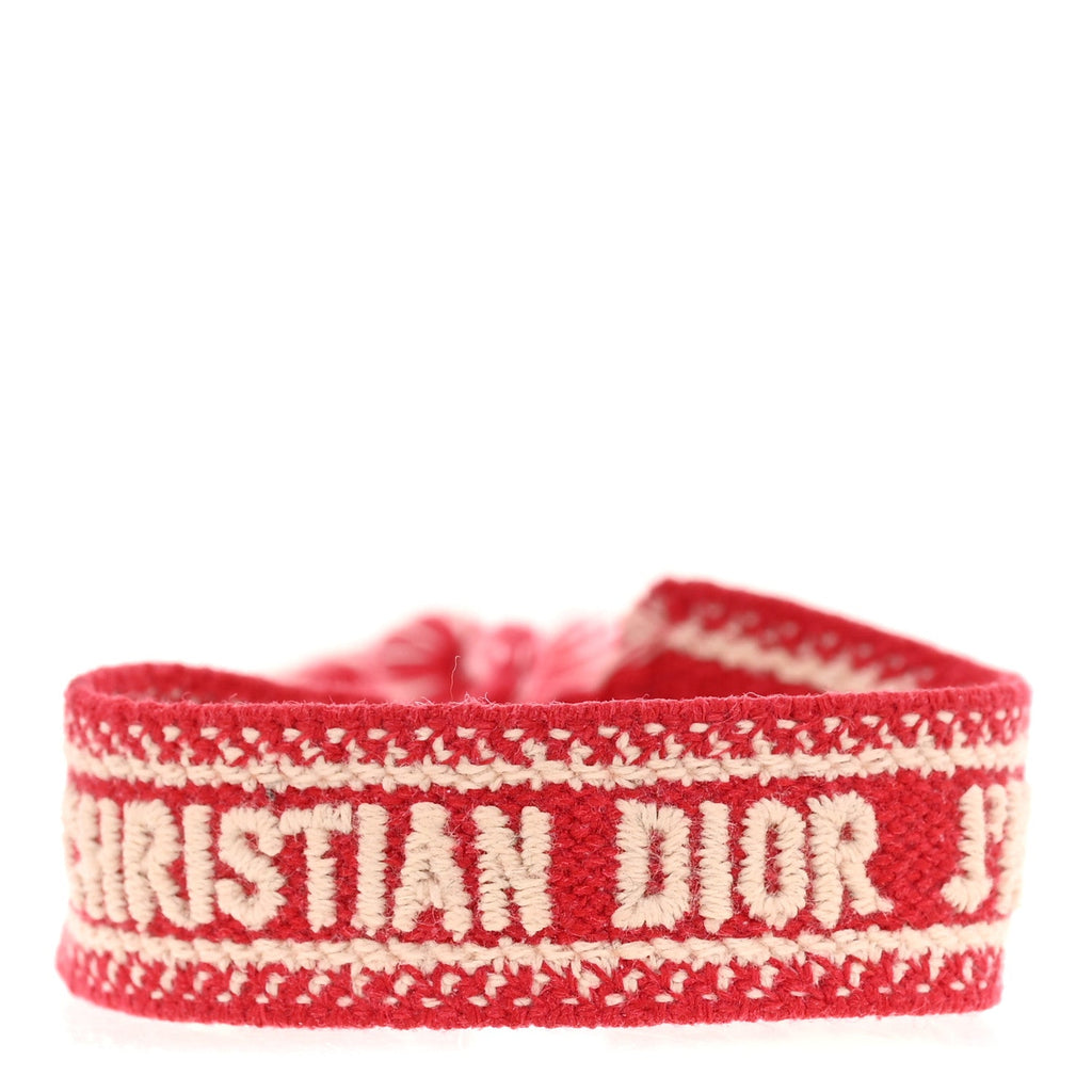 Woven Cotton J'Adior Friendship Bracelet Red