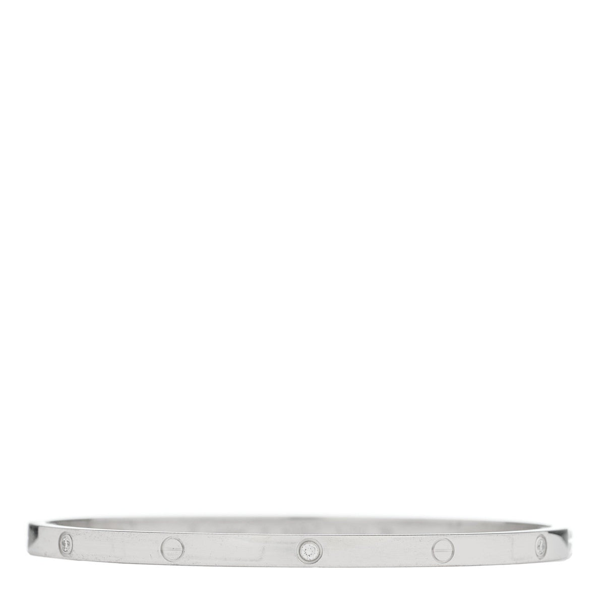 18K White Gold 6 Diamond Small LOVE Bracelet 18
