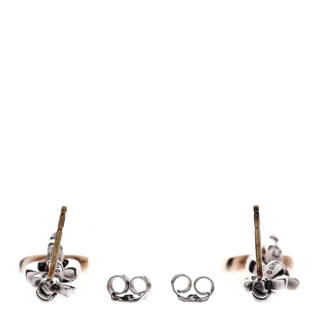 Sterling Silver 18K Yellow Gold Wellesley Link Drop Earrings