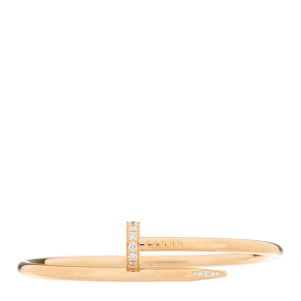 18K Pink Gold Diamond Juste Un Clou Bracelet 17