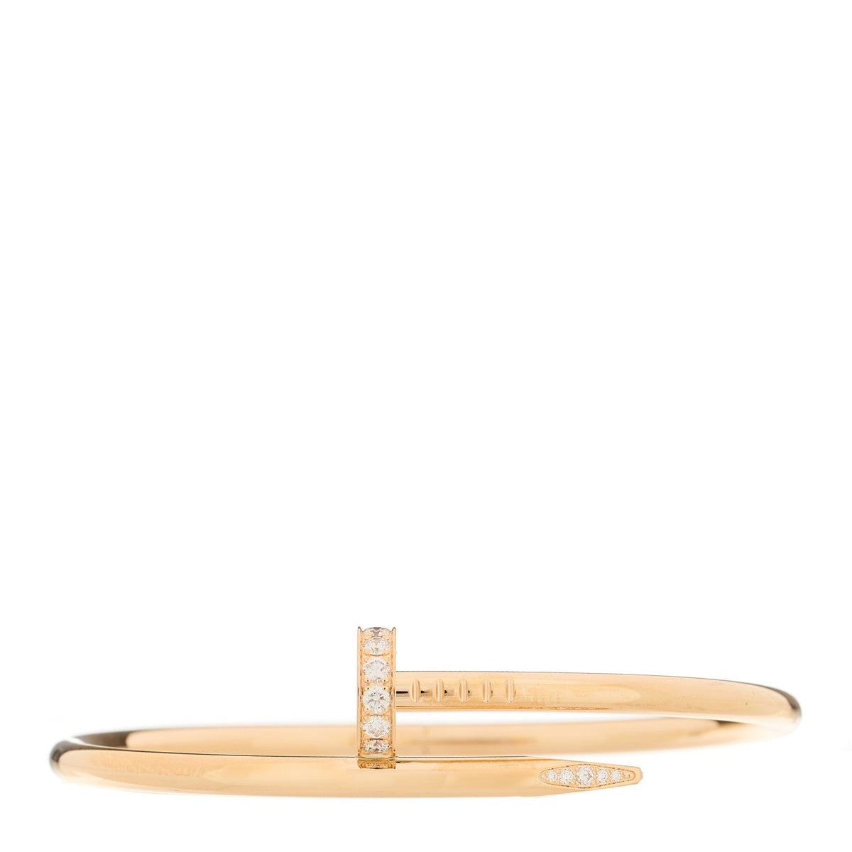 18K Pink Gold Diamond Juste Un Clou Bracelet 17