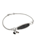 Sterling Silver Black Sapphire Smokey Quartz Bracelet