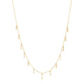 18K Yellow Gold Diamond Classic Drop Necklace