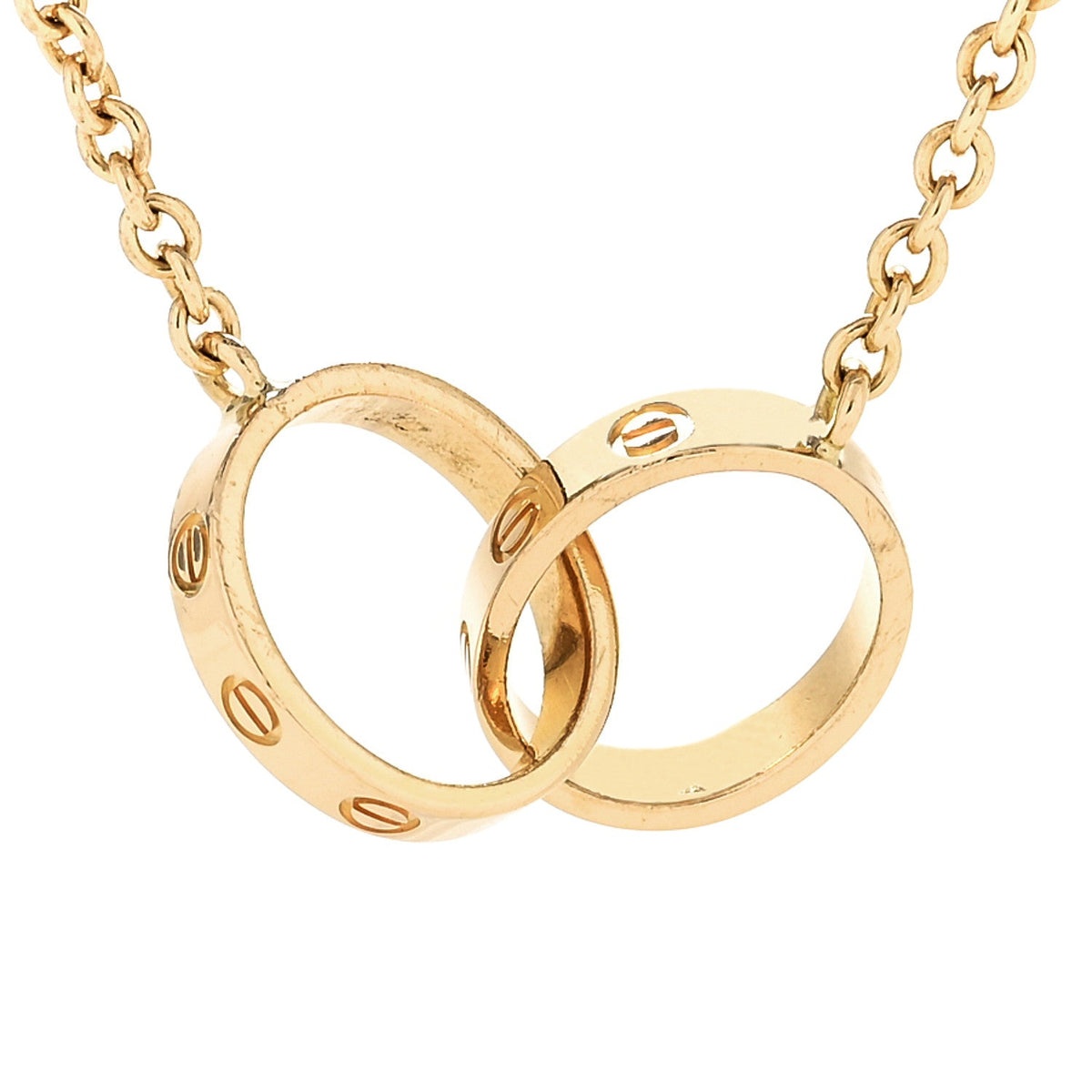 18K Yellow Gold Interlocking LOVE Necklace