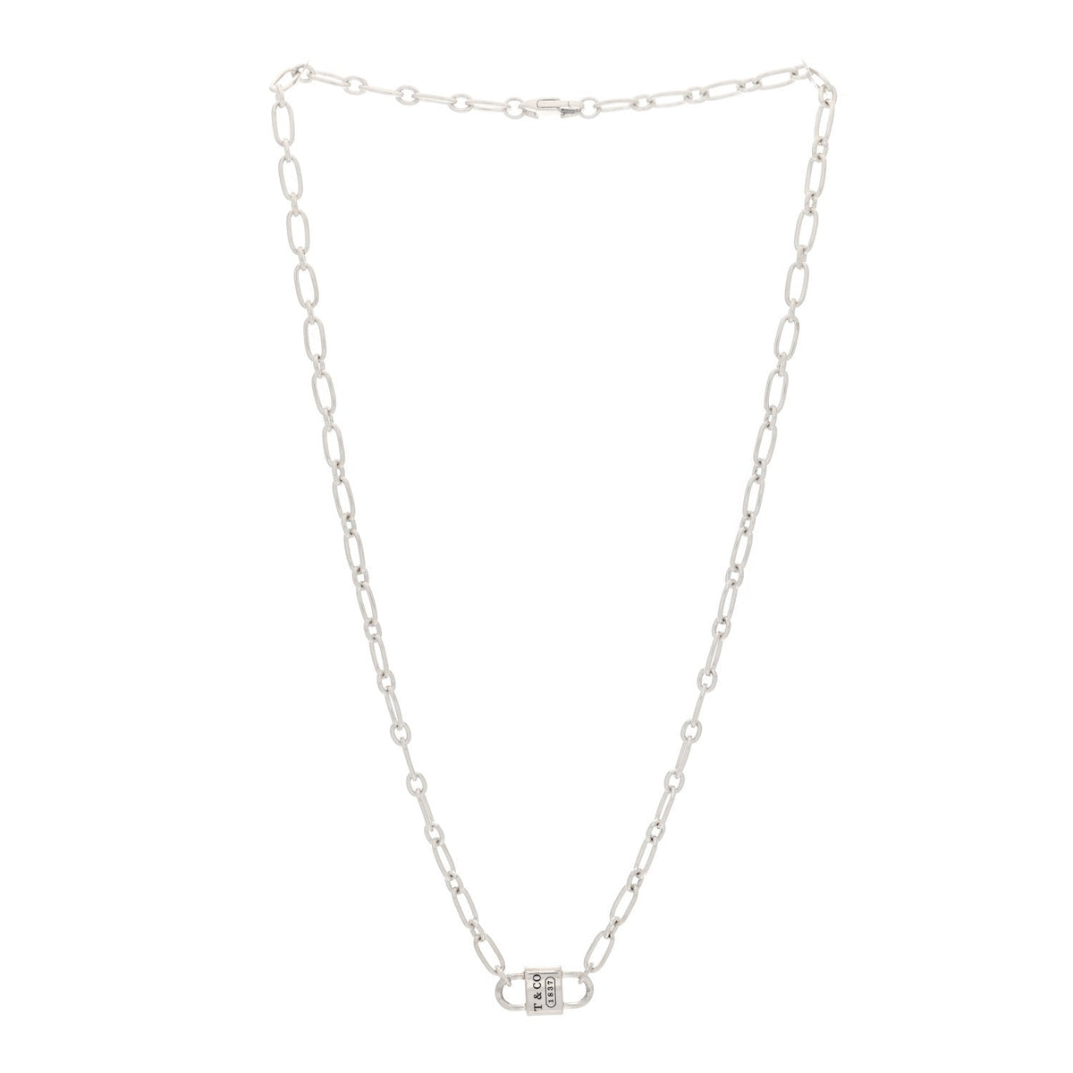Sterling Silver 1837 Double Lock Necklace
