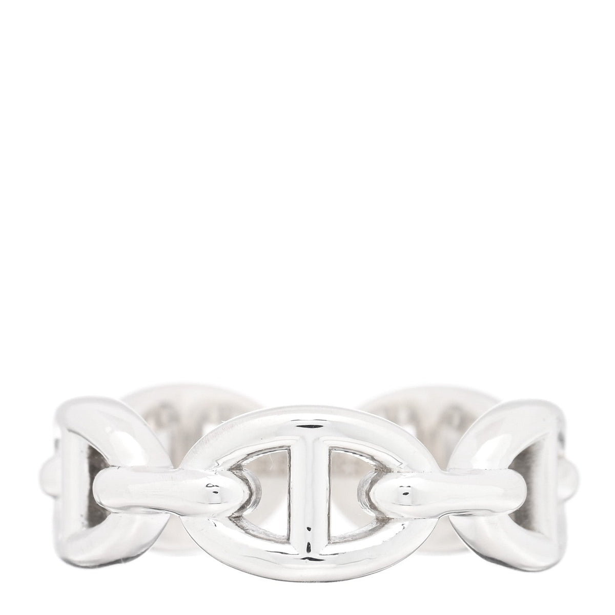 Sterling Silver PM Chaine d'Ancre Enchainee Band Ring 52 6
