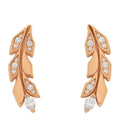 18K Rose Gold Diamond Victoria Vine Climber Earrings