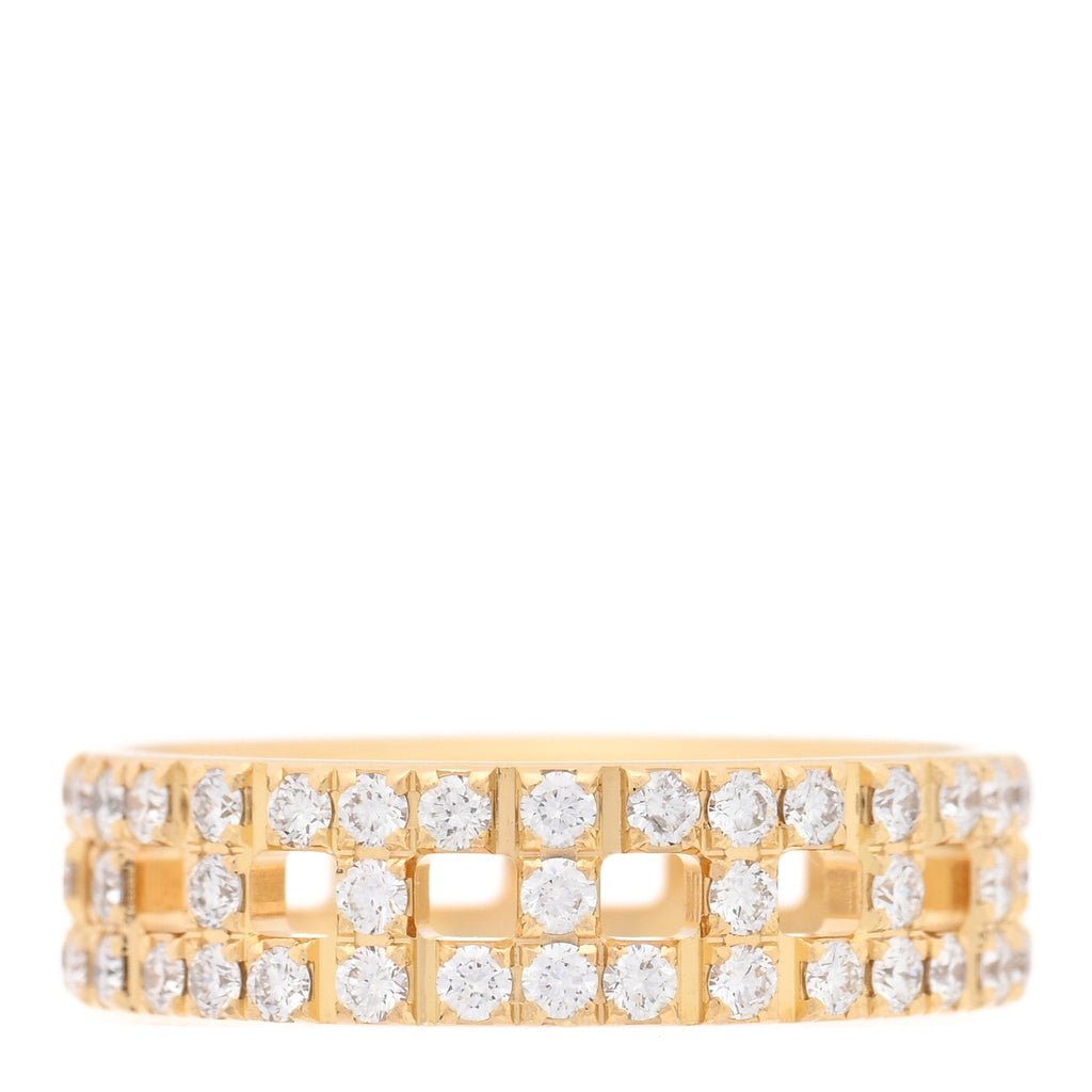 18K Yellow Gold Diamond T True Wide Ring 54 7