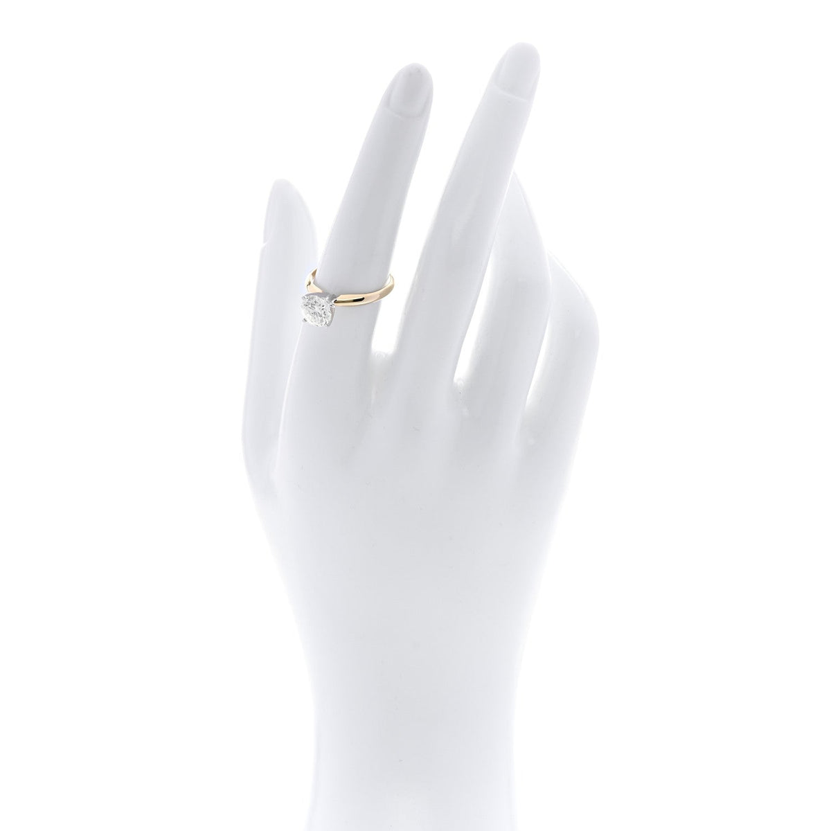 14K Yellow White Gold Diamond 1.49ct Solitaire Engagement Ring 54 7