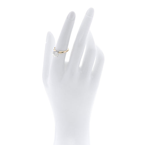 14K Yellow White Gold Diamond 1.49ct Solitaire Engagement Ring 54 7