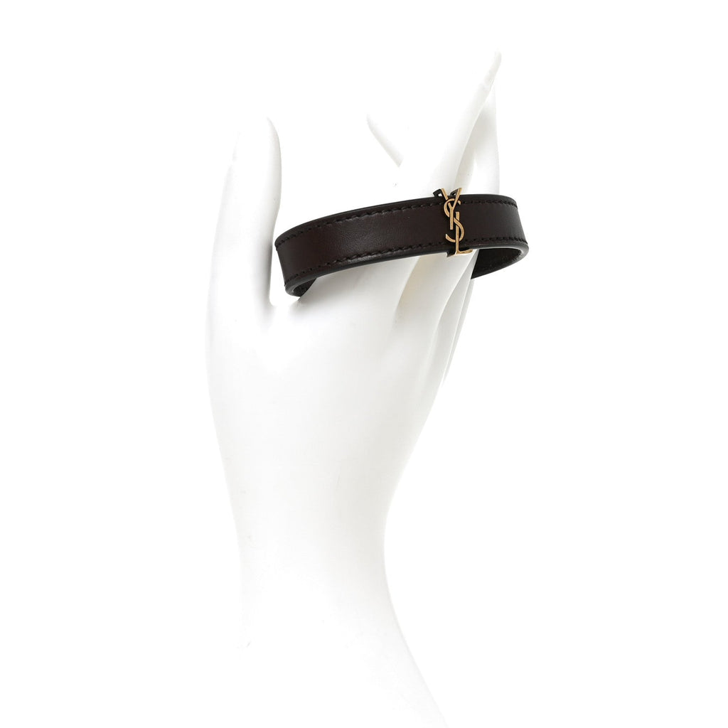 Calfskin Cassandre Bracelet L Dark Brown Chocolate