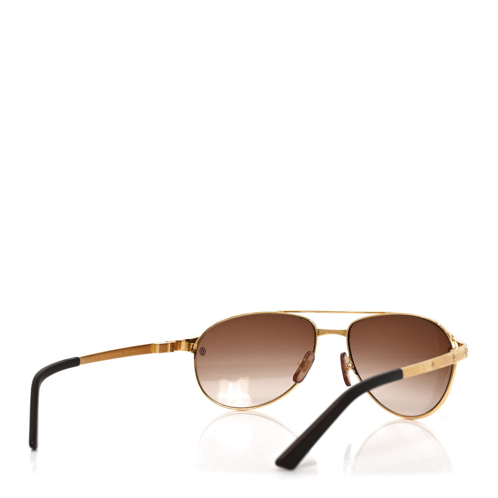Santos Dumont Aviator Sunglasses 130 Gold