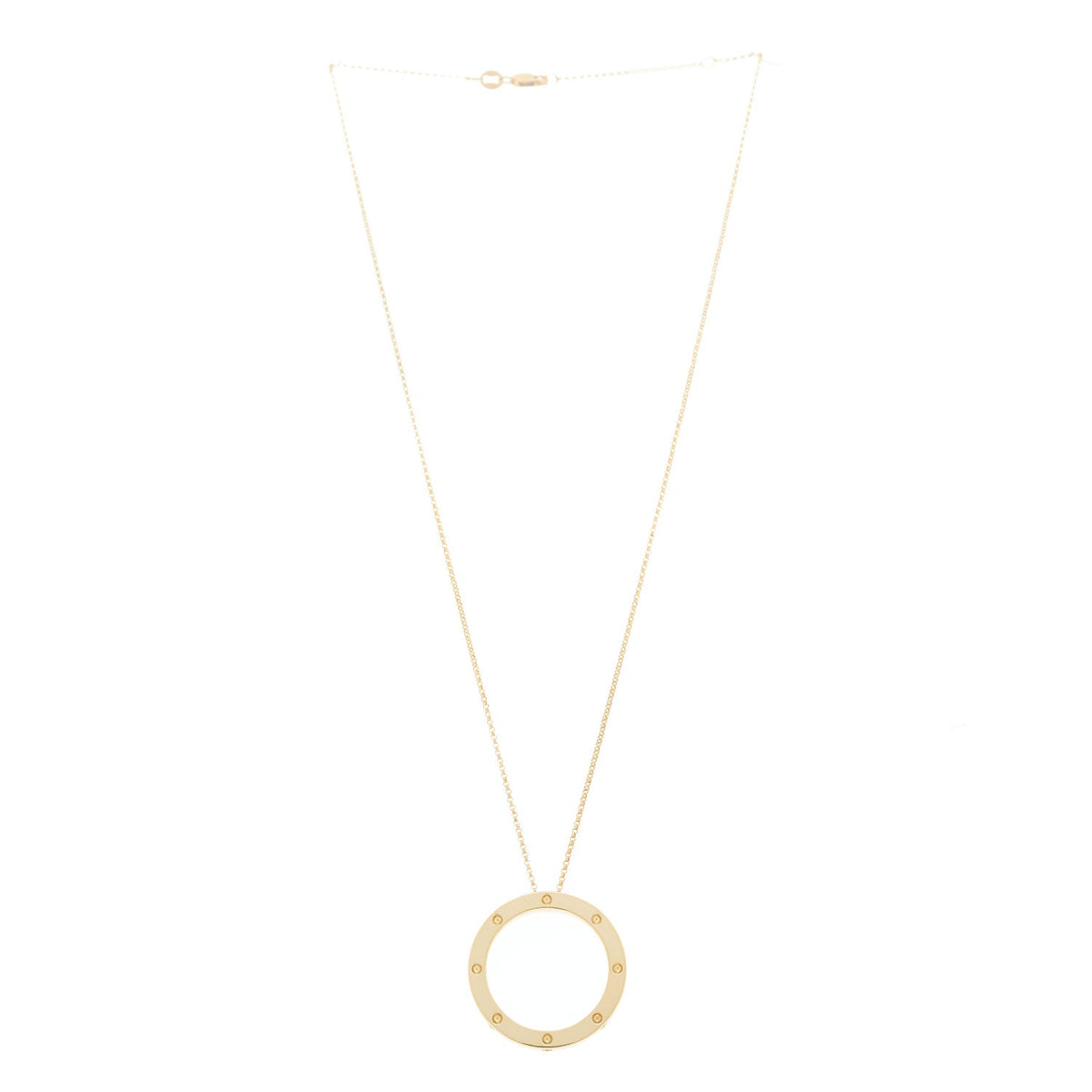 18K Yellow Gold Pois Mois Small Circle Pendant Necklace