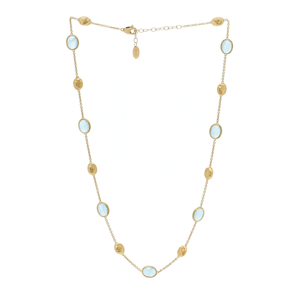 18K Yellow Gold Aquamarine Siviglia Necklace