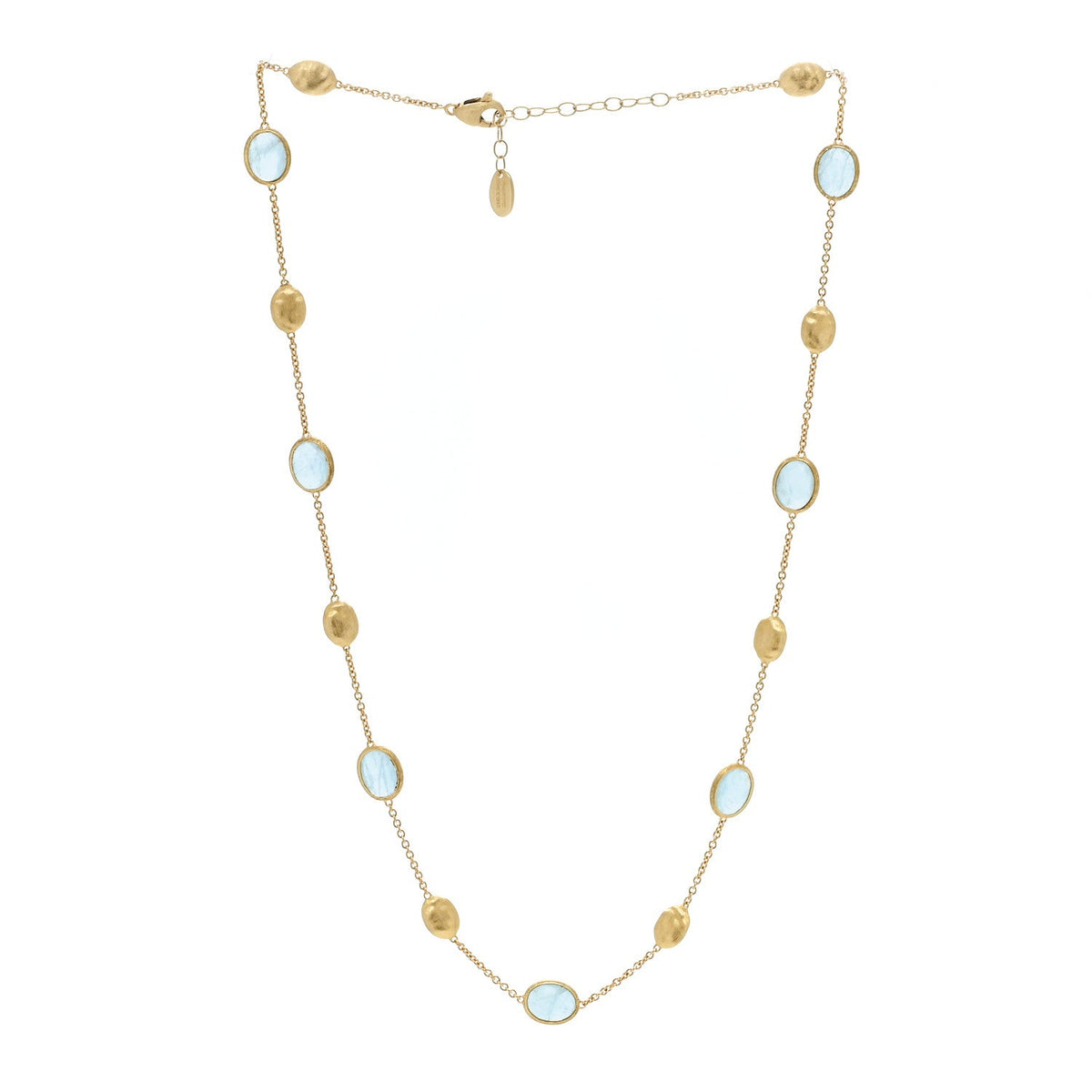 18K Yellow Gold Aquamarine Siviglia Necklace