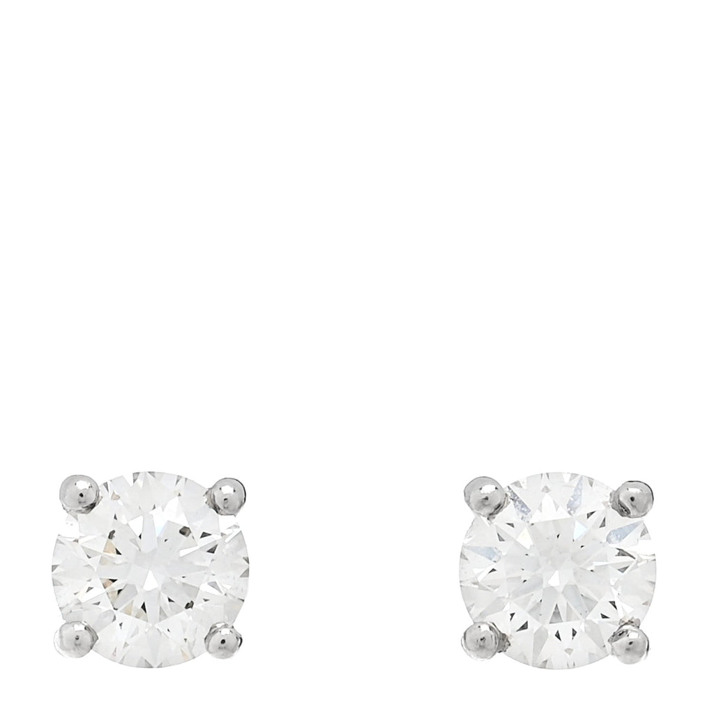 Platinum Diamond .42ctw Solitaire Earrings