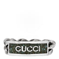 Sterling Silver Enamel Logo Chain Ring 53 6.5 Turquoise
