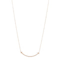 18K Rose Gold Small T Smile Pendant Necklace