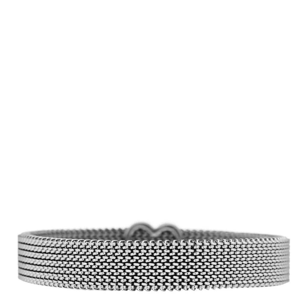 Stainless Steel Somerset Mesh Reversible Heart Bracelet
