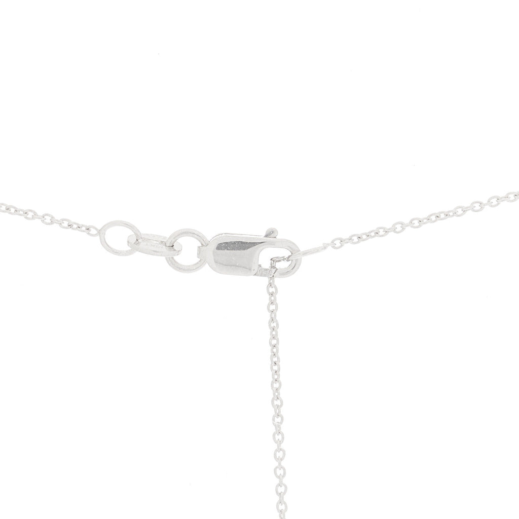 18K White Gold Diamond Diamante Necklace