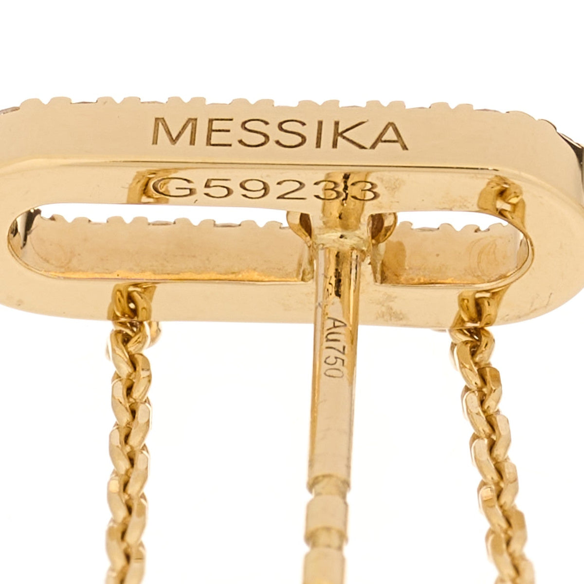 18K Yellow Gold Diamond Move Uno Chain and Stud Earrings