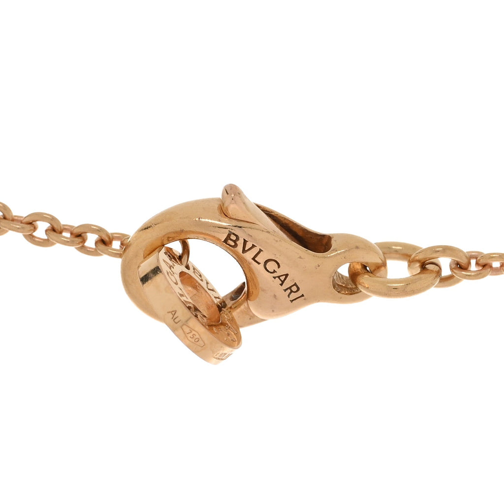 18K Rose Gold Black Ceramic Diamond B.Zero1 Pendant Necklace