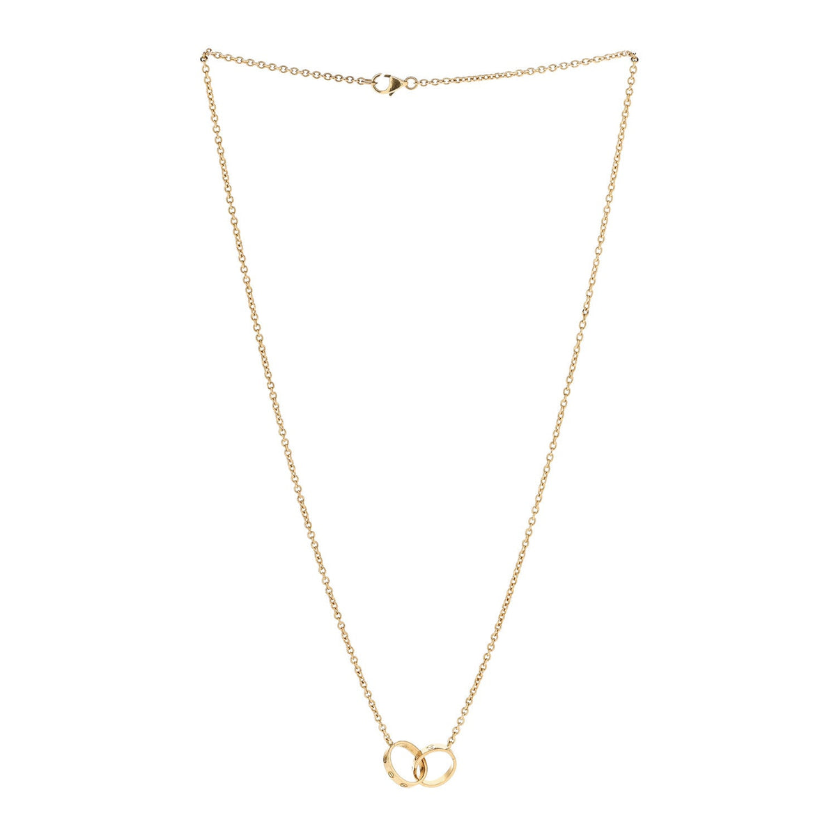 18K Yellow Gold Interlocking LOVE Necklace