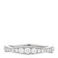 Platinum Diamond Pave Wave Band Ring 47 4