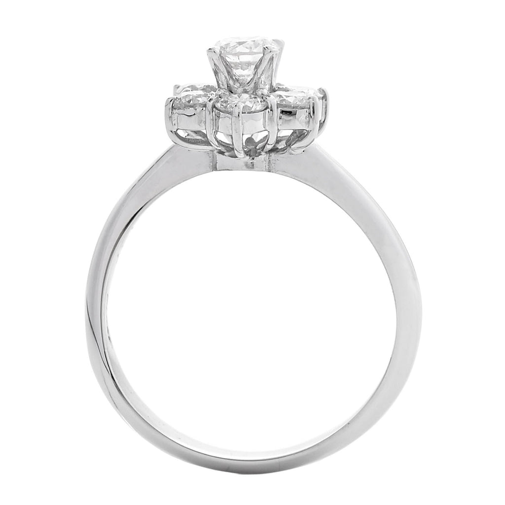Platinum Diamond 1.02ctw Flower Ring 54 7