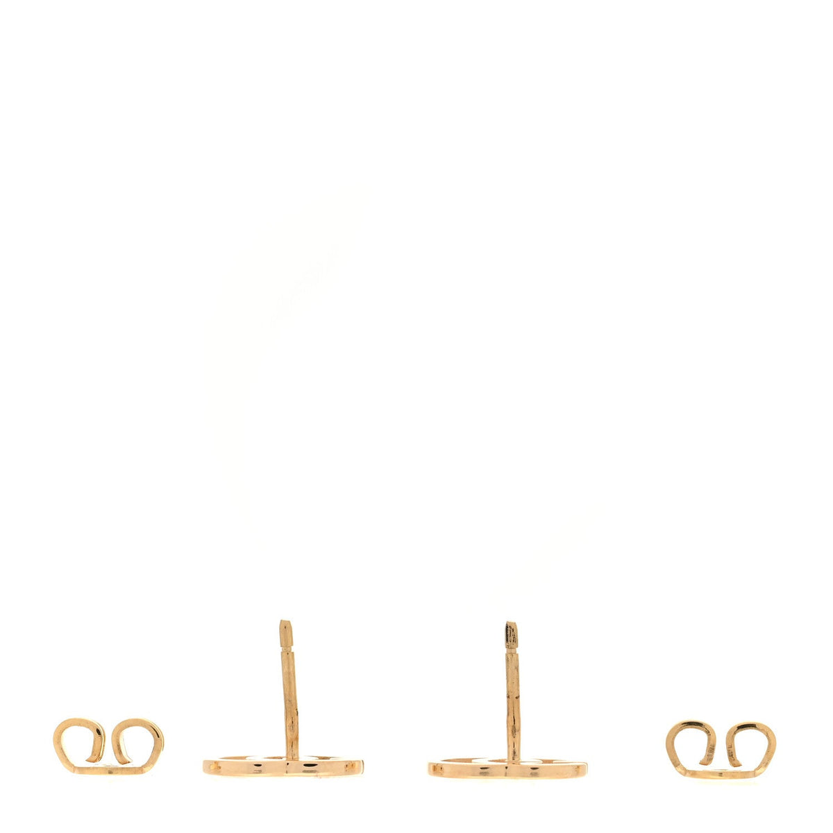 18K Yellow Gold GG Tissue Stud Earrings