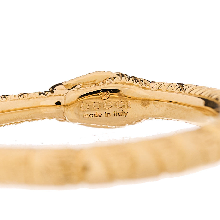 18K Yellow Gold Diamond Ouroboros Snake Ring 48 4.5