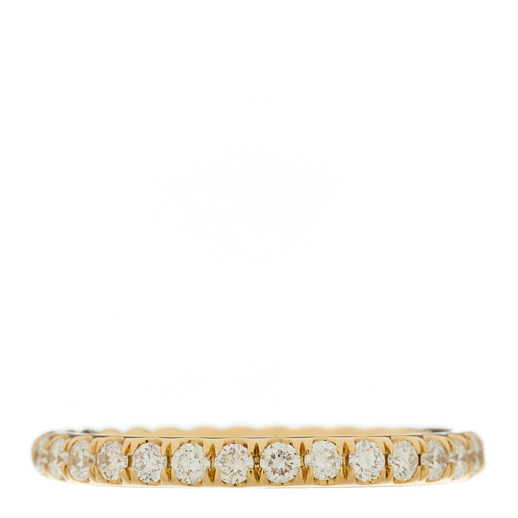 18K Yellow Gold Diamond 2mm Cable Collectibles Band Ring 50 5.5
