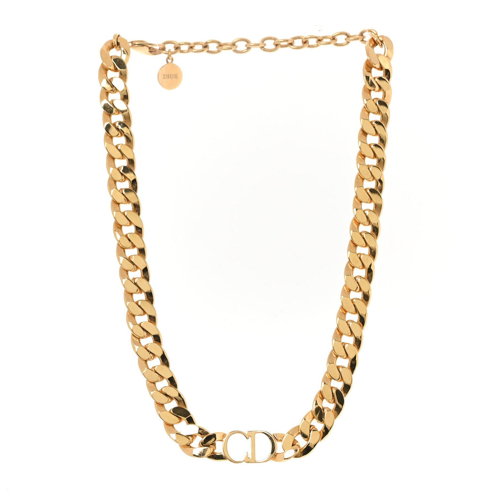 Metal CD Choker Necklace Gold