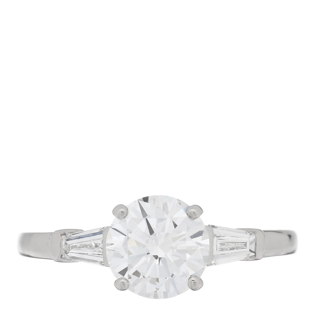 Platinum Diamond 1.25ct Three Stone Engagement Ring 51 5.75