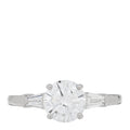 Platinum Diamond 1.25ct Three Stone Engagement Ring 51 5.75