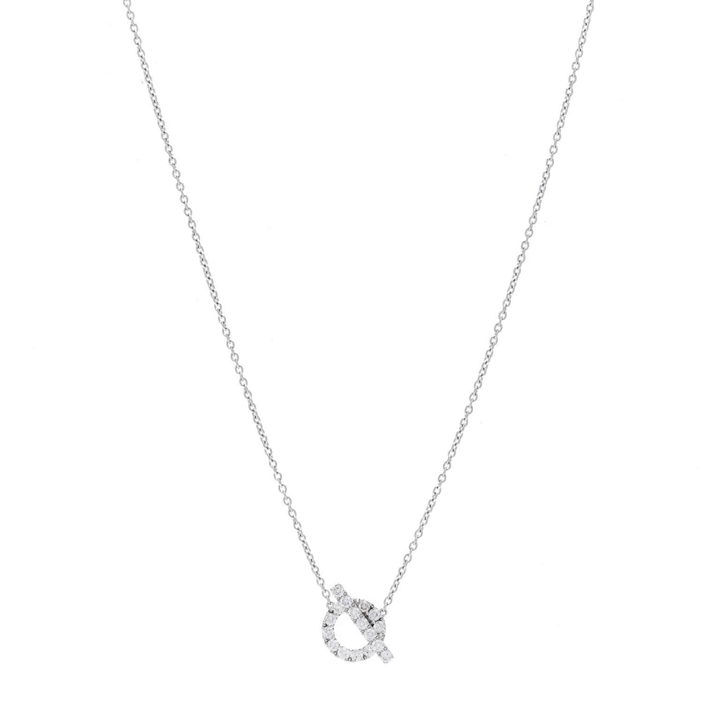 18K White Gold Diamond Finesse Pendant Necklace