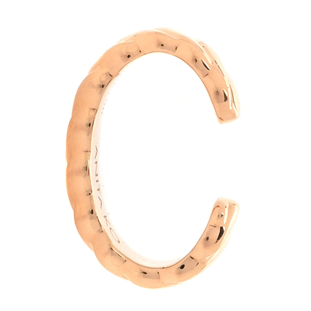 18K Rose Gold Thin Braid Ear Cuff