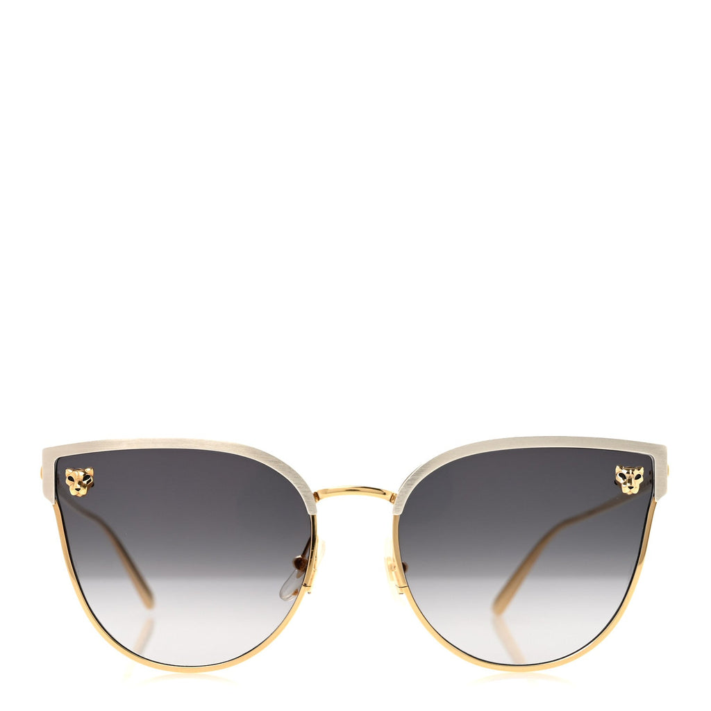 Panthere De Cartier Cat Eye Sunglasses CT0198S Gold