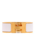 Enamel Wide Clic Clac H Bracelet PM White