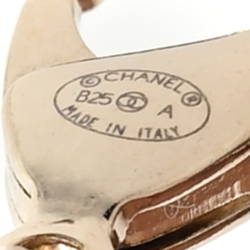 Resin Pearl Metal CC Camellia Necklace Pink Gold