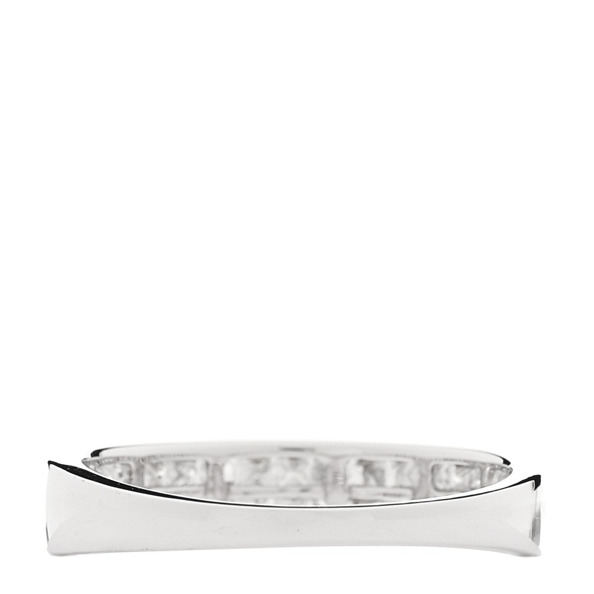 18K White Gold Diamond .80ctw Princess Cut Half Eternity Band Ring  52 6
