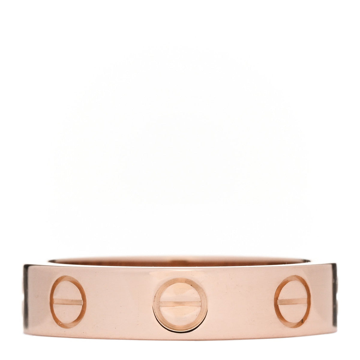 18K Pink Gold Diamond 4mm LOVE Wedding Band Ring 46 3.75