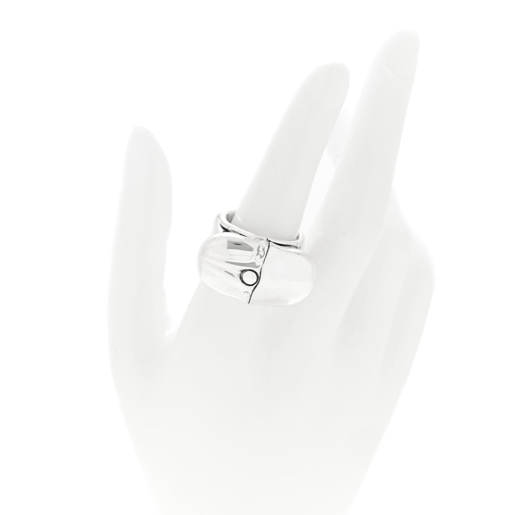 Sterling Silver Wide Bamboo Ring 54 7