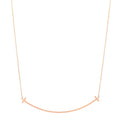 18K Rose Gold Large T Smile Pendant Necklace