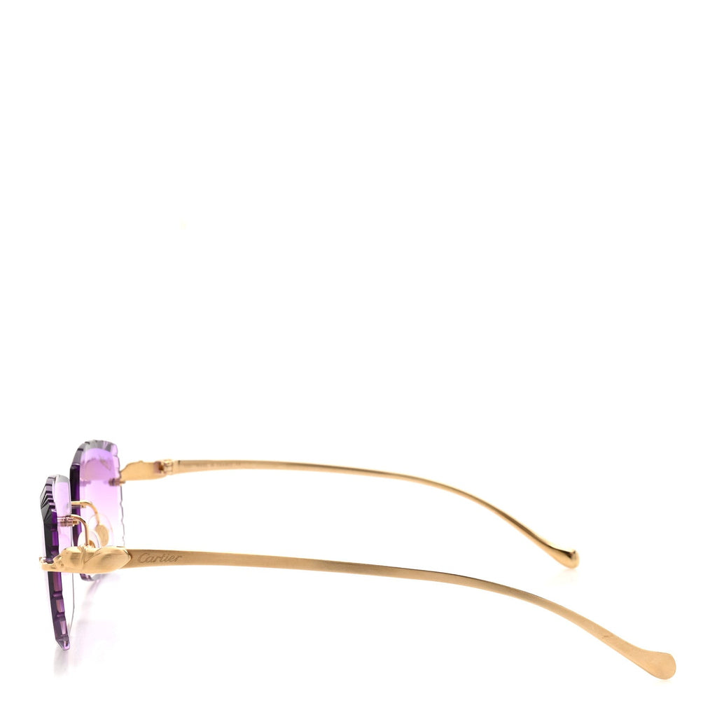 Metal Rimless Sunglasses CT0030O-002 Purple