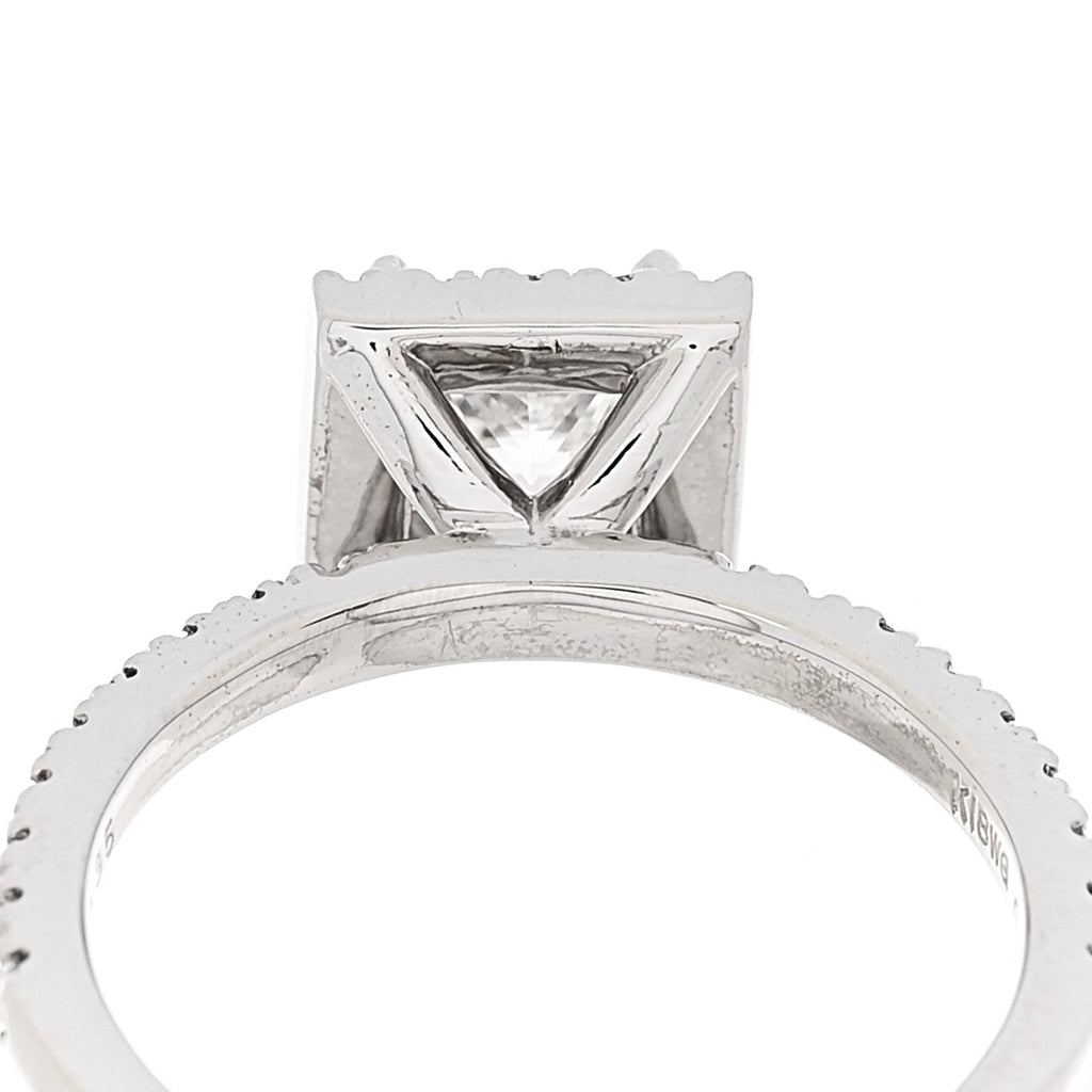18K White Gold Diamond .96ctw Princess Cut Engagement Ring  52 6
