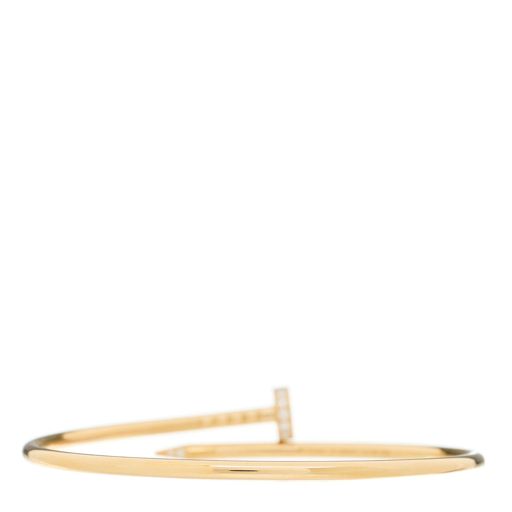 18K Yellow Gold Diamond Small Juste Un Clou Bracelet 16