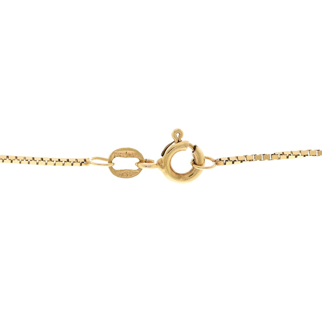 14K Yellow Rose Gold Diamond Cultured Pearl Pendant Necklace