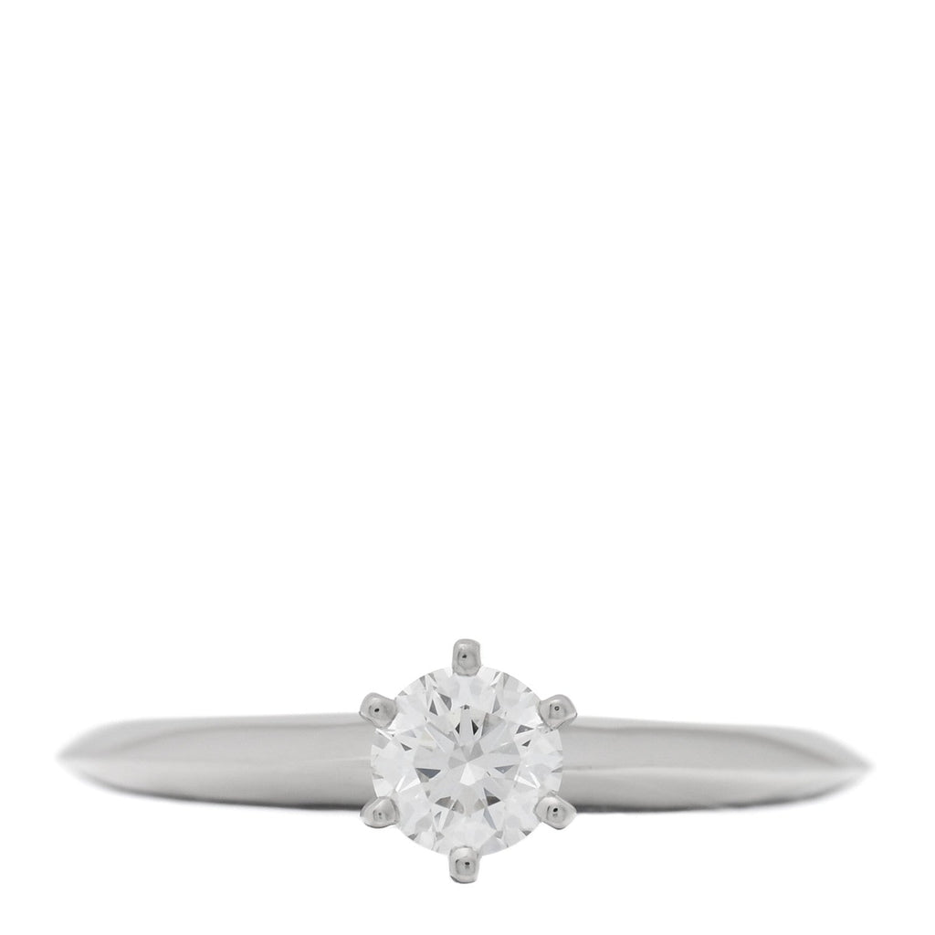 Platinum Diamond .21ct Solitaire Engagement Ring 42 2.5